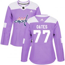Women's Adidas Washington Capitals Adam Oates Purple Fights Cancer Practice Jersey - Authentic
