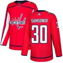 Men's Adidas Washington Capitals Ilya Samsonov Red Home Jersey - Premier