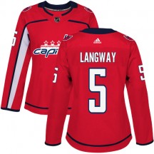 Women's Adidas Washington Capitals Rod Langway Red Home Jersey - Authentic