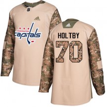 Youth Adidas Washington Capitals Braden Holtby Camo Veterans Day Practice Jersey - Authentic