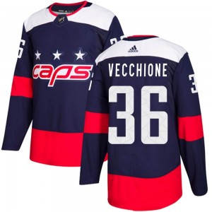 Youth Adidas Washington Capitals Mike Vecchione Navy Blue 2018 Stadium Series Jersey - Authentic