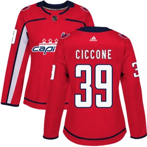 Women's Adidas Washington Capitals Enrico Ciccone Red Home Jersey - Authentic