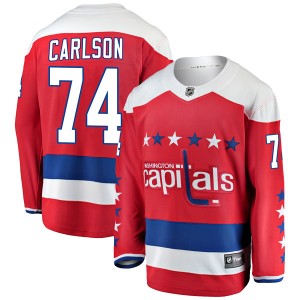 Men's Fanatics Branded Washington Capitals John Carlson Red Alternate Jersey - Breakaway