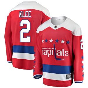 Men's Fanatics Branded Washington Capitals Ken Klee Red Alternate Jersey - Breakaway