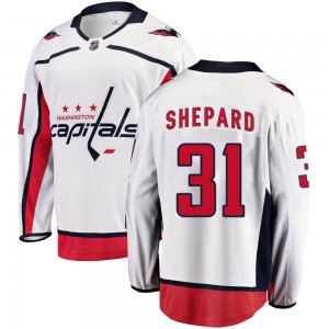 Men's Fanatics Branded Washington Capitals Hunter Shepard White Away Jersey - Breakaway