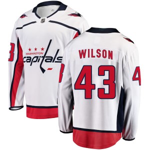 Men's Fanatics Branded Washington Capitals Tom Wilson White Away Jersey - Breakaway