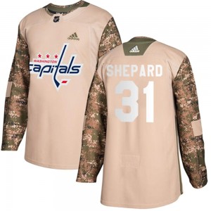 Youth Adidas Washington Capitals Hunter Shepard Camo Veterans Day Practice Jersey - Authentic