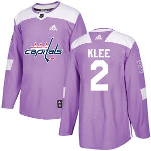 Men's Adidas Washington Capitals Ken Klee Purple Fights Cancer Practice Jersey - Authentic
