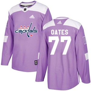 Men's Adidas Washington Capitals Adam Oates Purple Fights Cancer Practice Jersey - Authentic
