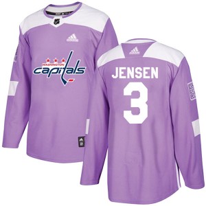 Youth Adidas Washington Capitals Nick Jensen Purple Fights Cancer Practice Jersey - Authentic