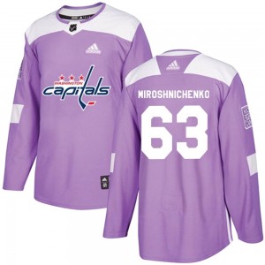 Youth Adidas Washington Capitals Ivan Miroshnichenko Purple Fights Cancer Practice Jersey - Authentic