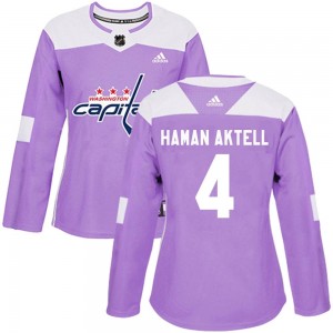 Women's Adidas Washington Capitals Hardy Haman Aktell Purple Fights Cancer Practice Jersey - Authentic