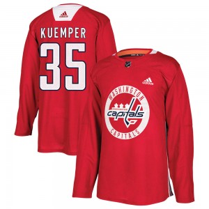 Youth Adidas Washington Capitals Darcy Kuemper Red Practice Jersey - Authentic