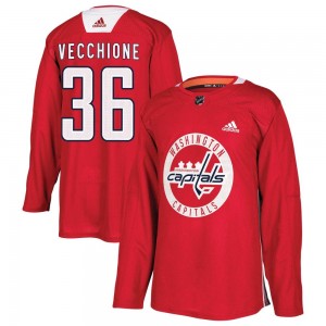 Youth Adidas Washington Capitals Mike Vecchione Red Practice Jersey - Authentic