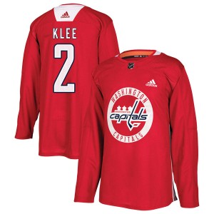 Men's Adidas Washington Capitals Ken Klee Red Practice Jersey - Authentic
