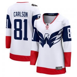 Women's Fanatics Branded Washington Capitals Adam Carlson White 2023 Stadium Series Jersey - Breakaway
