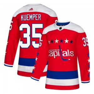 Youth Adidas Washington Capitals Darcy Kuemper Red Alternate Jersey - Authentic