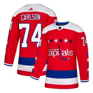 Men's Adidas Washington Capitals John Carlson Red Alternate Jersey - Authentic