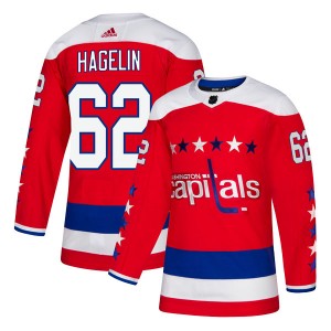 Men's Adidas Washington Capitals Carl Hagelin Red Alternate Jersey - Authentic