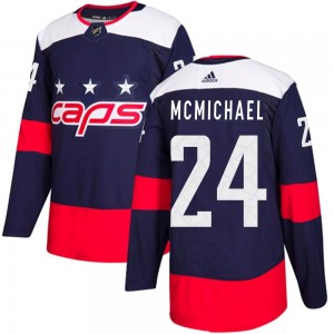Youth Adidas Washington Capitals Connor McMichael Navy Blue 2018 Stadium Series Jersey - Authentic