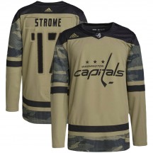 Youth Adidas Washington Capitals Dylan Strome Camo Military Appreciation Practice Jersey - Authentic
