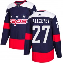 Men's Adidas Washington Capitals Alexander Alexeyev Navy Blue 2018 Stadium Series Jersey - Authentic